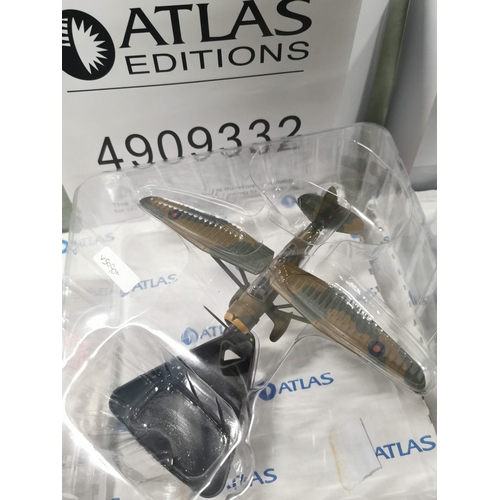 120 - Quantity of Atlas Edition model wartime planes inc Super Marine Spitfire Mk.1. In very good conditio... 