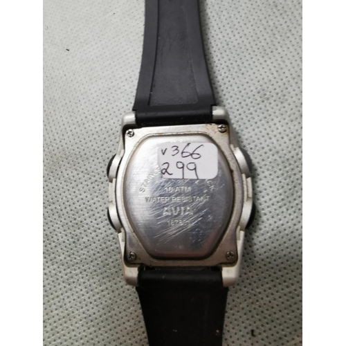 178 - Vintage Digital AVIA watch with light, stopwatch, date etc