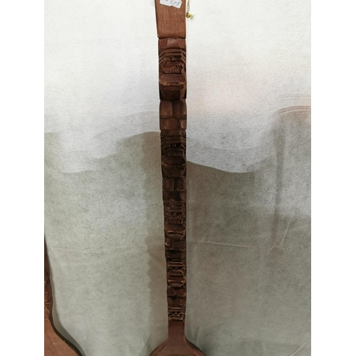 93 - Very large unusual wooden wall hanging spoon and fork in good condition, 105.5cm long, width of 17cm... 