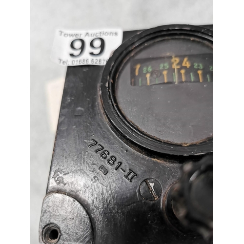 99 - Curtiss P-40 Kitty Hawk Direction Gyro Indicator off a WW2 Bomber 1940 by Electric Auto-Lite Co.