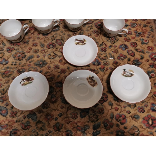 4 - Vintage game animal 11 piece tea set by Tirschenreuth bavaria teapot is missing its lid otherwise in... 