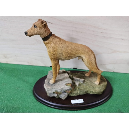 59 - large collection of figures all relating to Lurcher dogs inc 2 x recumbant dogs by border fine arts,... 