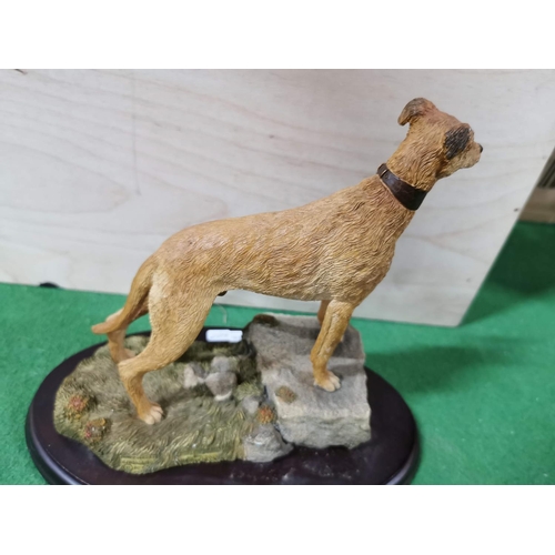 59 - large collection of figures all relating to Lurcher dogs inc 2 x recumbant dogs by border fine arts,... 