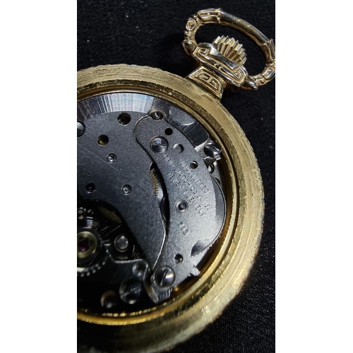 338 - Oris ornate fob watch - gold plated, in gold coloured box
Tested as working for a short period howev... 