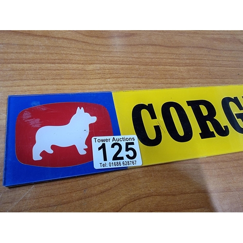 125 - Vintage perspex Corgi Toys shop display advertising sign