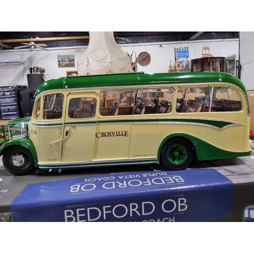 128 - Bedford OB Crosville Pwllheli Diecast model bus coach, comes complete with box in excellent conditio... 