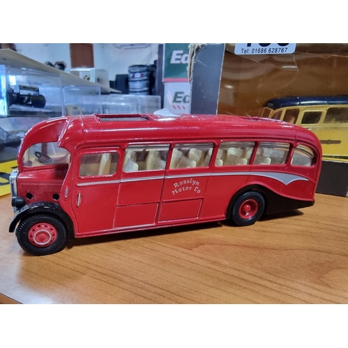 136 - Quantity of Diecast buses and coaches, all by Corgi inc Bedford OB coaches and AEC Reagal coach etc