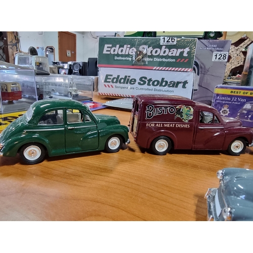 137 - Quantity of 5 Diecast vehicles by Saico inc 1/26 Morris Minor etc