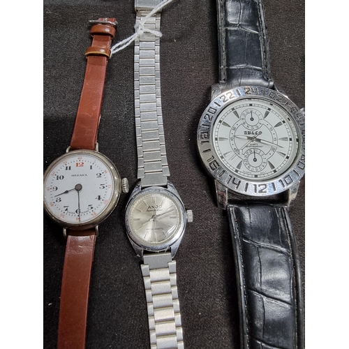 192 - Quantity of good brand named watches inc AB & CO. Vintage sekonda with leather strap, vintage Medana... 