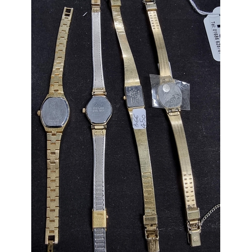 194 - 4x gold tone watches inc Citizen, Sekonda and Seiko