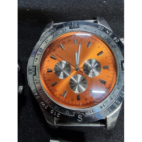 195 - Quantity of good brand name watches inc Bolun skeleton watch, Torq, Audemars Pirguet, River Island a... 