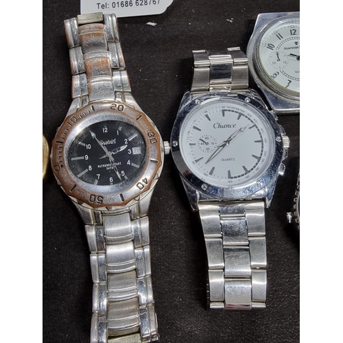 195 - Quantity of good brand name watches inc Bolun skeleton watch, Torq, Audemars Pirguet, River Island a... 