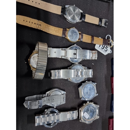 195 - Quantity of good brand name watches inc Bolun skeleton watch, Torq, Audemars Pirguet, River Island a... 