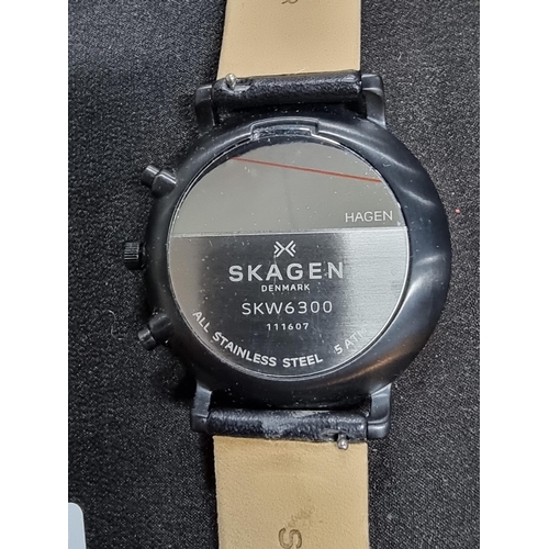 205 - Brand new with tags Skagen gents chronograph watch with alarm model SKW6300 RRP 239 euros on its ori... 