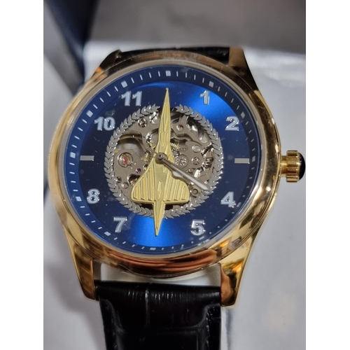 237 - Vintage boxed limited edition spirit of concord mechanical watch by Bradford exchange with an intere... 