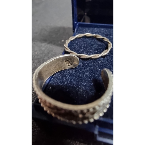 275 - Quantity of 4 925 silver small rings all in good order all marked 925 size J 1/2 size H 1/2, size G,... 