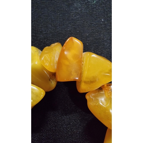 291 - Impressive large genuine butterscotch and egg yolk amber beaded necklace going from dark orange to w... 