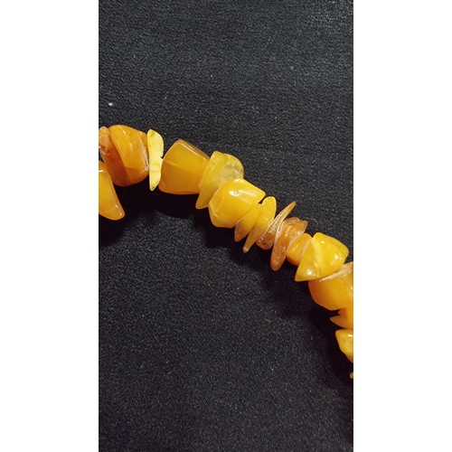 291 - Impressive large genuine butterscotch and egg yolk amber beaded necklace going from dark orange to w... 