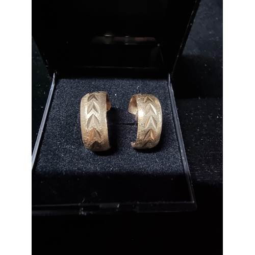 297 - Pair of 9ct gold hoop earrings in good condition the hoop has a diameter of 1.75cm total weight of 2... 