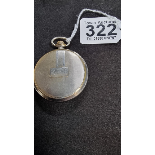 322 - Vintage German chrome pocket watch by Keinzle in excellent clean condition with a clean dial has bee... 