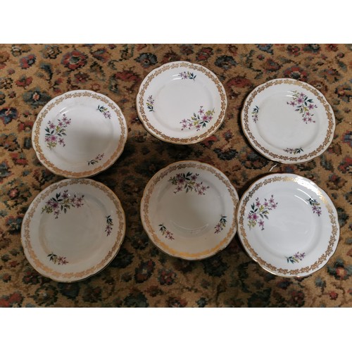 7 - Royal Grafton floral design Tea set along with teapot, all in good order no chips can be seen