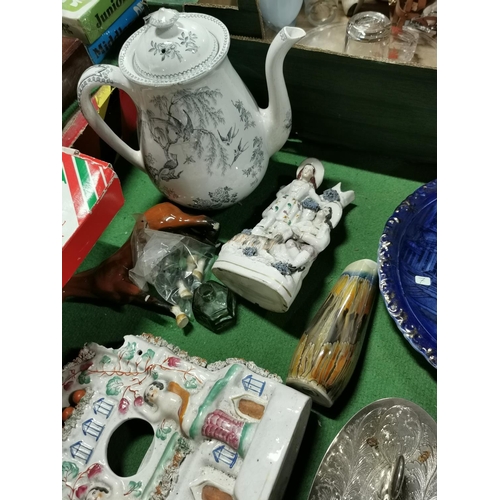 414 - Very large job lot of various items, inc. good collectable, china, ceramic & glassware, named figure... 