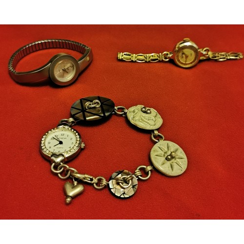 359 - 3x Good quality watches Inc. Vintage Services 7 Jewels with attractive 12ct. rolled gold strap, chic... 