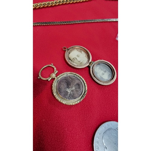 124 - Small box of collectables inc a Sterling silver spoon, antique coins inc 1721 penny, 1845 silver Coi... 