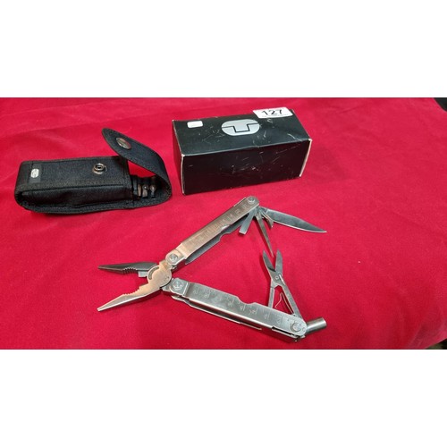 127 - Boxed multi-tool pen knife with its original case in good condition