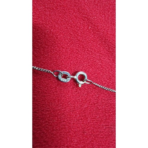 178 - Matching 925 silver jewellery set inc a solitaire pendant with a CZ stone on a 18 inch 925 silver ch... 