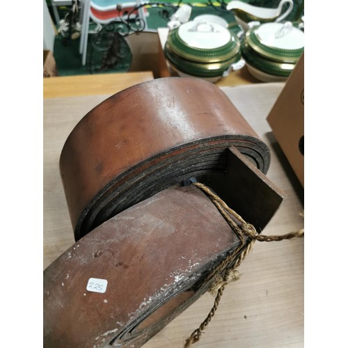 21 - 2x rolls of over 1 meter in length of thick leather strapping measuring 6mm thick, 1 roll is 10cm wi... 