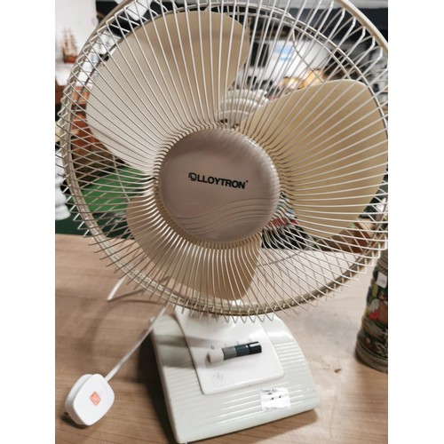 27 - Lloytron 3 speed desk fan, height of 46cm along with a Gerz West German Stien