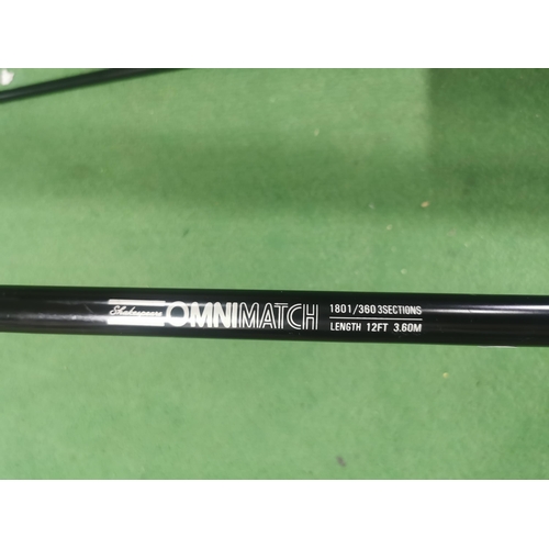 151 - 12ft Shakespeare Omnimatch 3 section fishing rod with a EX 60 Carp runner fishing reel by Next Gener... 