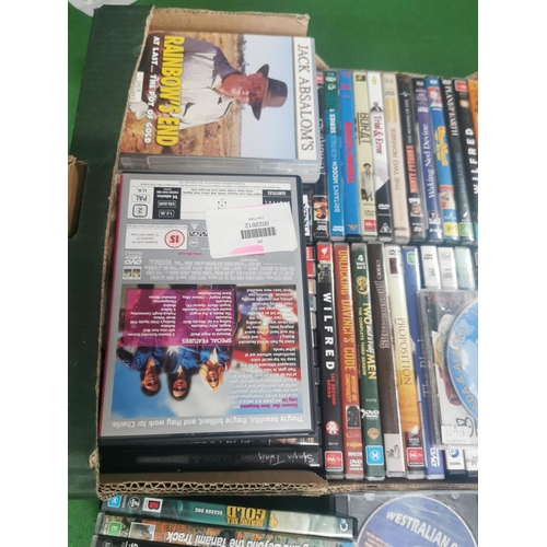 162 - Box containing large quantity of DVD's and CD'S with mixed genres