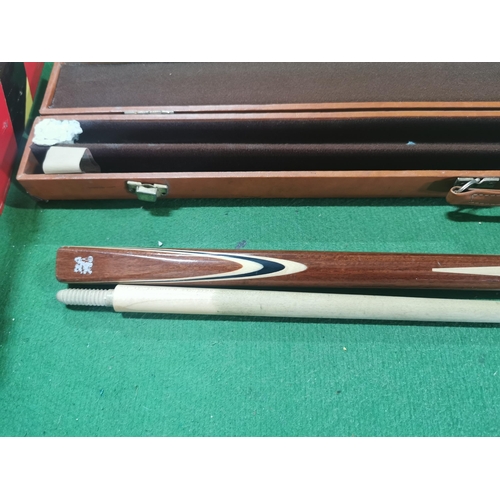 168 - Cased John Spenser Snooker Cue in good order in its original case