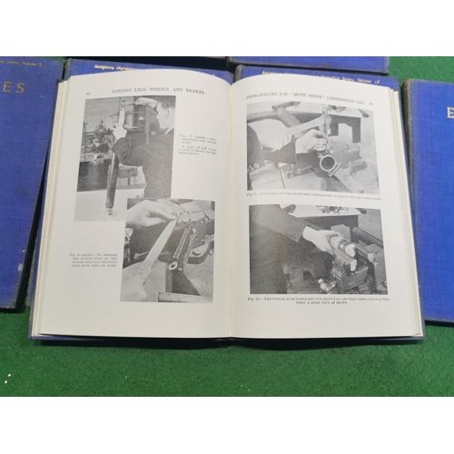 200 - Collection of 8x vintage books relating to Aeroplanes Maintenance part1-5 on Engines, fuel to oil sy... 