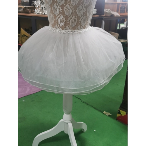 239 - Very nice display mannequin in a ballerina design on tripod legs. Stands 134cm height.