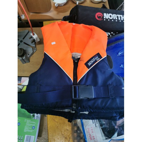 4 - Quantity of odds inc a child Buoyancy Aid along with a pair of Osprey flippers, soft roof rack syste... 