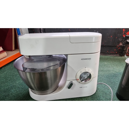 116 - Kenwood Chef Premier food processor along with an Ultimate chopper machine & Ambiano milth frother