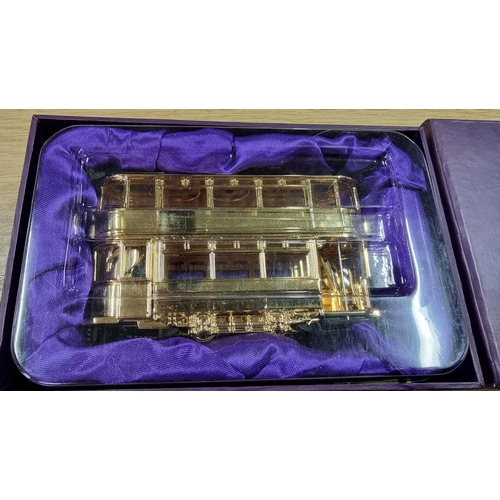 129 - Boxed Corgi QEII Golden Jubilee Golden diecast tram model