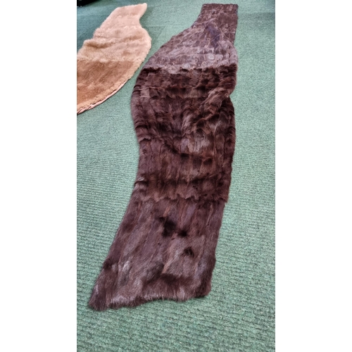 91 - 2x real fur scarf / shawls one is fox fur the other is pole cat fur (in our opinion). Both in excell... 