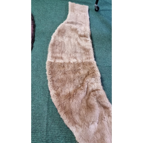 91 - 2x real fur scarf / shawls one is fox fur the other is pole cat fur (in our opinion). Both in excell... 