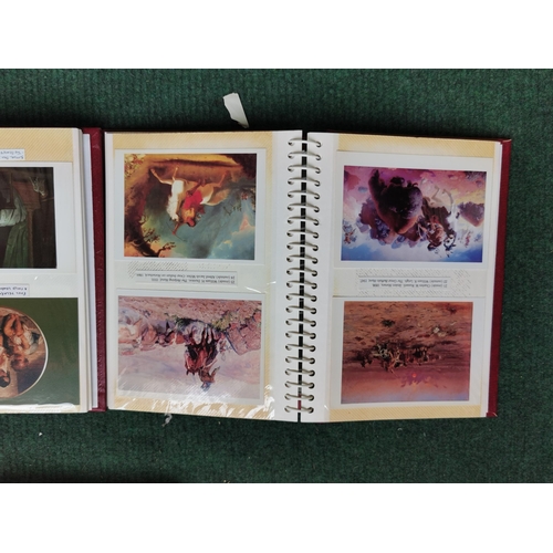 62 - 3x postcard albums, each one is complete to the end with photographic postcards all are very well or... 