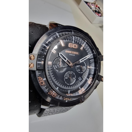 294 - Boxed as new unused oversized Diesel Gents Chronograph 5 Bar Watch - Model. DZ-4409. Attractive look... 