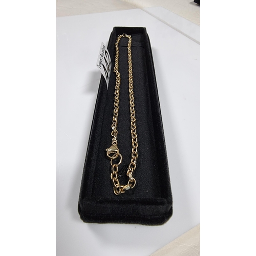 303 - 9ct Yellow Gold belcher chain in good clean condition. Total Length 16