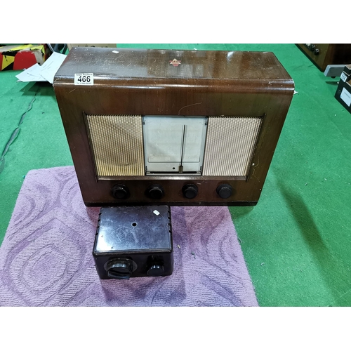 163 - Vintage Bush type AC11 radio in need of restoration along with Bakelite 13 channel PYE type 47 adapt... 