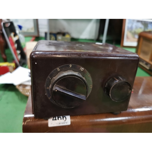 163 - Vintage Bush type AC11 radio in need of restoration along with Bakelite 13 channel PYE type 47 adapt... 