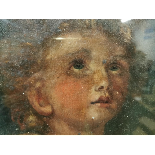 200 - Two antique oil paintings of the pears children including Bubbles and  a blond girl after Sir John E... 