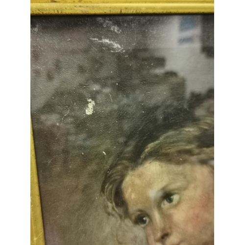 200 - Two antique oil paintings of the pears children including Bubbles and  a blond girl after Sir John E... 