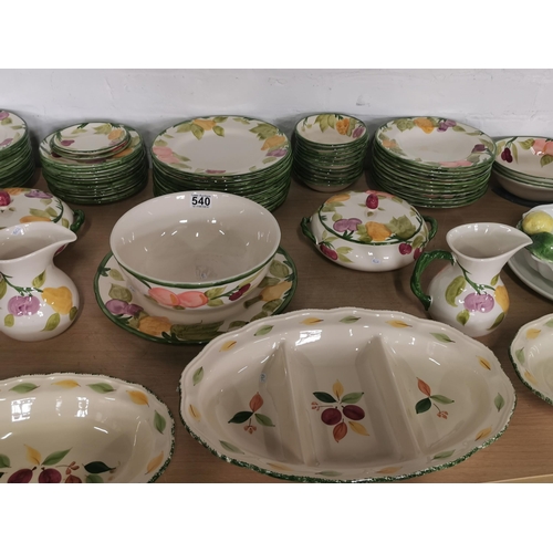 472 - Very large 120 piece comprehensive dinner set by Franciscan Fruit design for 12 persons along with 4... 